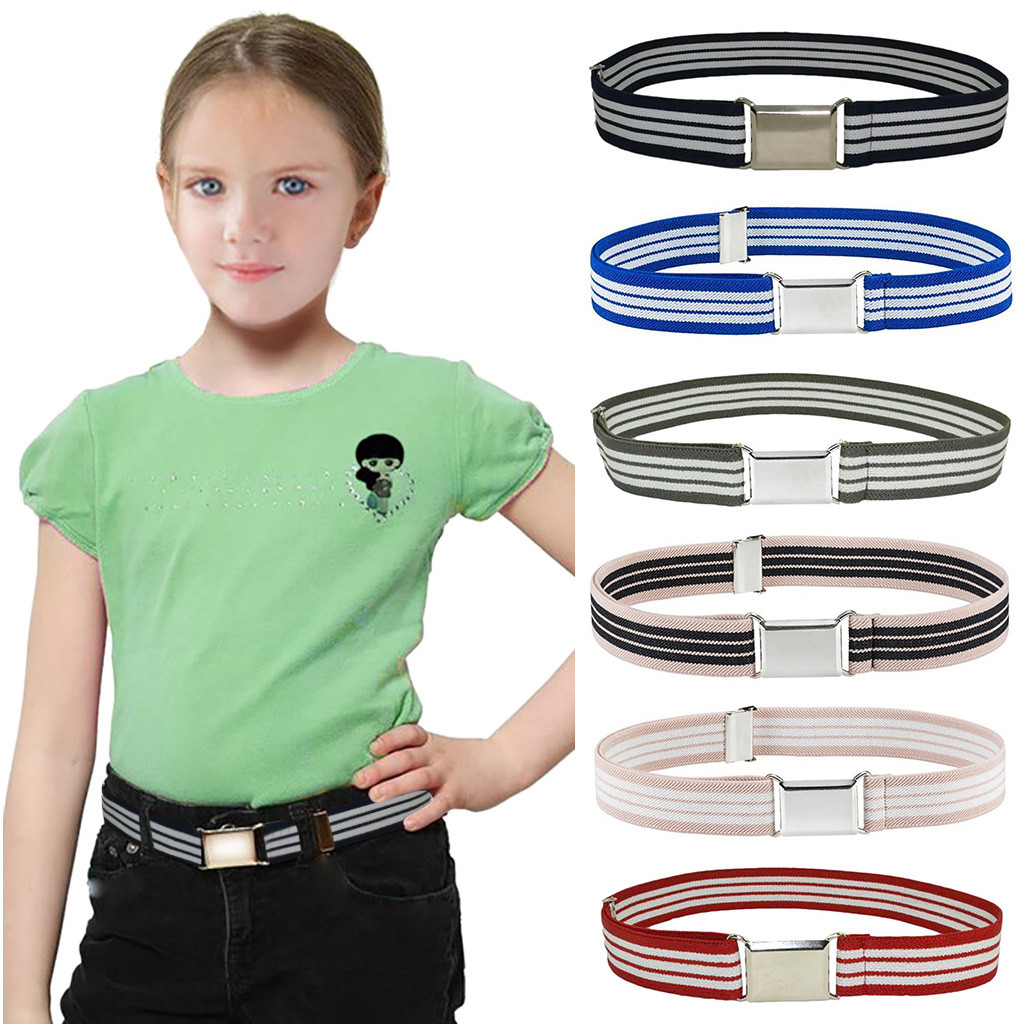 Boys & Girls Elastic Band Monochrome Pants Belt Kids Toddler Belt