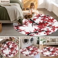 thumbnail image 5 of Round Rug 4Ft Washable Non-Slip, Red Plum Circle Area Rugs for Living Room Bedroom, Nature Flowers Branches Chinese Painting Indoor Floor Mats Carpet Runner for Home Decor Aesthetic, 5 of 8