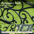 thumbnail image 5 of SUMMIT LIVING 50" Outdoor Garden Bench Chairs, Cast Iron Metal Frame Patio Park Bench, Black, 5 of 10