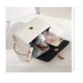 thumbnail image 3 of CHAO Bolso de mensajero para mujer, bolso de hombro a la moda, bolso de cadena, bolso tejido con cadena portátil a la moda, color blanco, 3 of 5