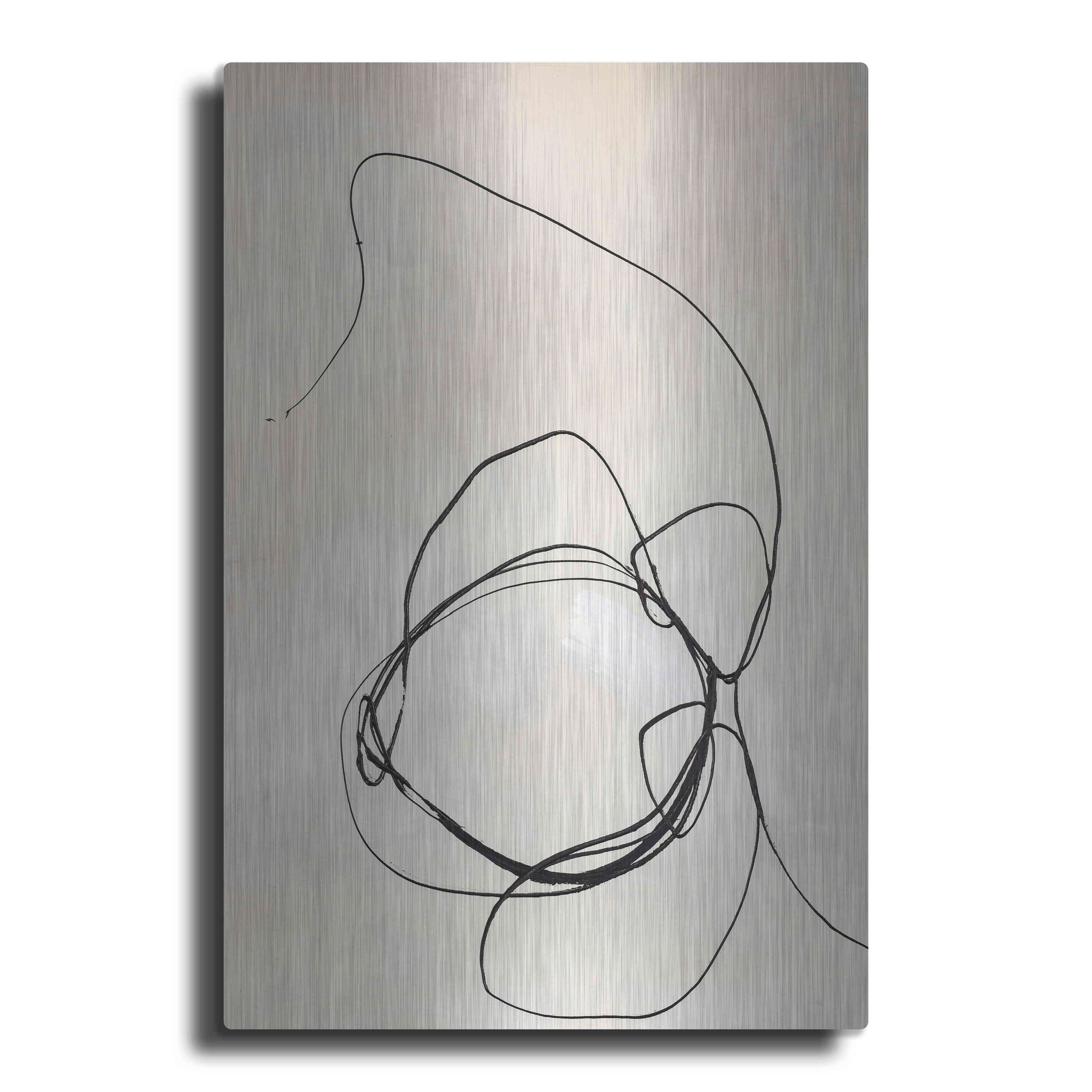 Luxe Metal Art 'Fine Line 5' by Design Fabrikken, Metal Wall Art, 24 ...