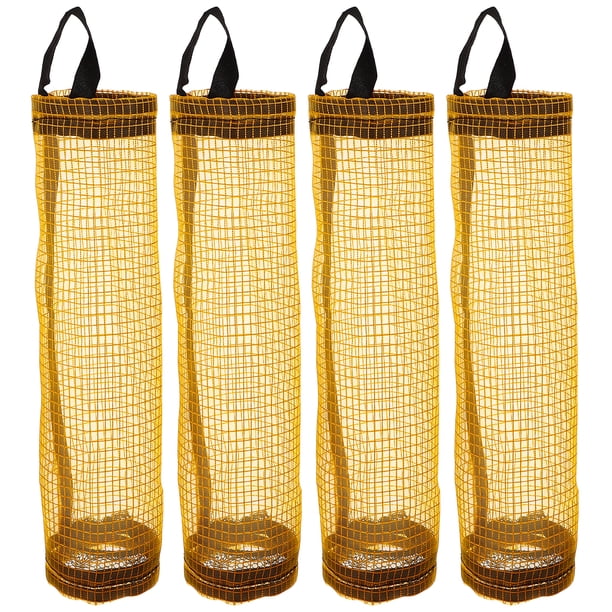Soporte de bolsas de plástico de 4 piezas para la cocina Organizador de bolsas de plástico Dispensador de bolsas de comestibles con gancho