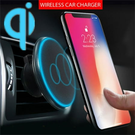 JACK Qi Wireless Car Charger Magnetic Air Vent Mount Holder For Iphone XS