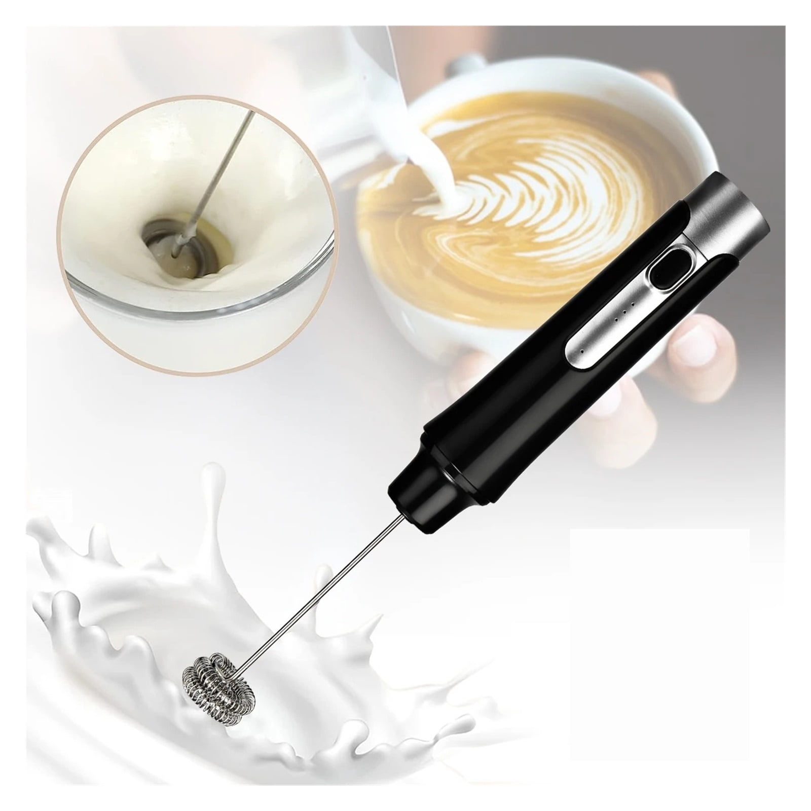 Milk Frother Handheld Foamer Coffee Maker Egg Beater Cappuccino Stirrer Portable Blender Kitchen