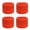 Neon Orange, variant on Couver Unisex Athletic Wrist Sweatbands 2-Pair Dual Layer Neon Nylon Neon Pink
