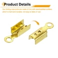 thumbnail image 4 of 200 Pcs Fold Over Cord Ends, 10.2x2.5mm Ribbon Crimp Ends Cap, Clasp Tips for Leather Craft Making Diy (Gold), 4 of 6