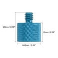 thumbnail image 2 of Uxcell Mic Stand Adapter 1/4 Male to 3/8 Female Camera Screw Thread Adapter for Microphone Tripod Stand Blue 4 Pack, 2 of 6