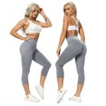 thumbnail image 5 of FITTOO High Waist Scrunch Butt Woman Capri Leggings Butt Lifting Yoga Pants Female, 5 of 6