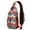 Red-2, variant on Llama Print Sling Backpack, Lightweight Crossbody Daypack with Cute Llama Face Cartoon Pattern, Adorable Kawaii Alpaca Design, Funny and Cute Anti-theft Travel Bag for Daily Use, Outdoor, Gym