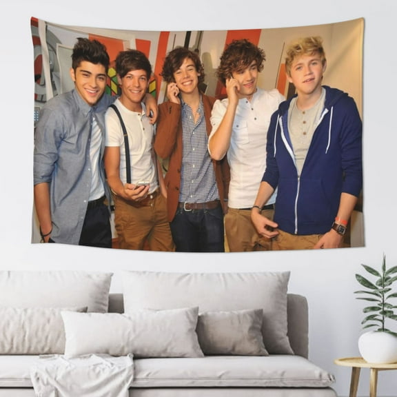 One Direction Wall Hanging Indoor Outdoor Wall Art Tablecloth Bedspread for Bedroom Dormitory Living Room Home Decor 60 x 40 inch