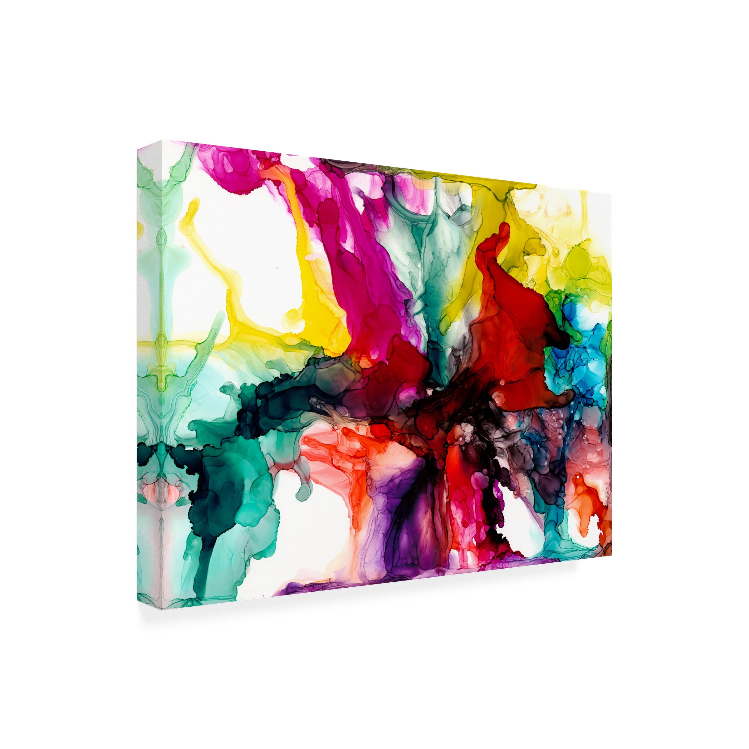 Jennifer Goldberger 'Jeweltone Prism I' Canvas Art