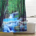 thumbnail image 7 of 180x180cm Waterproof Shower Curtain Bathroom Polyester 12 Hooks 3# 3D Waterfall Scenery, 7 of 7