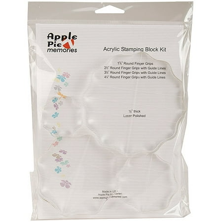 6 Pack Clear Stamp - Apple Pie Memories Acrylic Stamp Block Set, 4/pkg