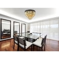 thumbnail image 3 of Sydney 17 light Matte Black Flush Mount Golden Teak (Smoky) Royal Cut Crystal, 3 of 9