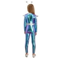thumbnail image 4 of Ocealan Kids Aliens Full Bodysuit Jumpsuit Space Man Star Warrior Overalls Romper for Party Blue-A 14, 4 of 6