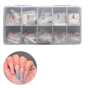 500pcs Artificial Acrylic Nail Tip Natural Color Full Cover False Nail Tips