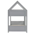 thumbnail image 4 of Powell Lodgepole Kid's Playhouse Twin over Twin Bunk Bed with Built-In Ladder, 79.25"L x 43.25"W x 70.75"H, Gray, 4 of 11