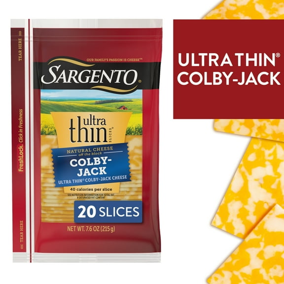 Sargento® Colby-Jack Natural Cheese Ultra Thin® Slices, 20 slices