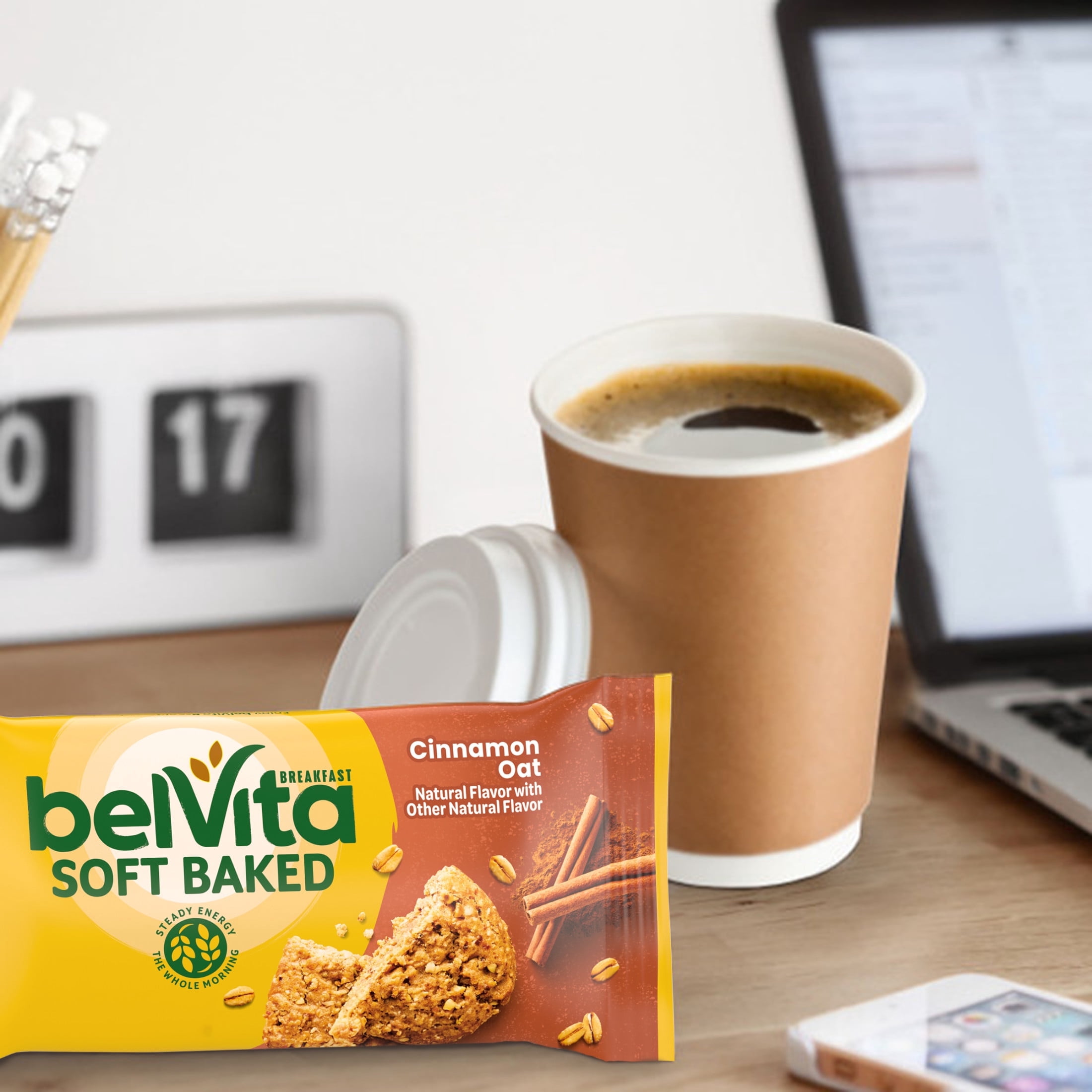(3 pack) belVita Soft Baked Breakfast Bars, Cinnamon Oat, 5 Packs (1 Biscuit Per Pack)