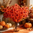 thumbnail image 2 of Halloween Sale Clearance!Fall Decorations, Two In One Pack Artificial Flowers For Garden And Balcony Decoration Potted Ornaments Violet And Bundle Combination Thanksgiving Bouquet Decorations, 2 of 7