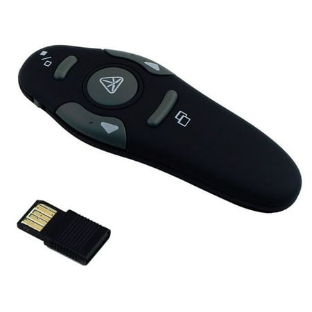 Wireless Presenter, PPT Controller Presentation Remote Control Laser Pointer USB Mouse Clicker Flip