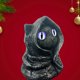 thumbnail image 4 of Mysterious Hooded Cats Fiqurines Gotik Black Cats Statue Halloween decors Whimsical Kitten Sculpture Shelf Accent Gift Red, 4 of 4