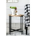 thumbnail image 6 of 21.5" Round Wood Top Side Table for Living Spaces with Eye - catching Design and Metal Legs, 6 of 6