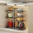 thumbnail image 5 of 2Pcs Heavy Duty Pots and Pans Organizer under Cabinet, 7-Tier and 4-Tier Adjustable Pan Organizer Rack for Kitchen Cabinet Organizers and Storage, 5 of 10
