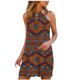 thumbnail image 1 of Vestido estampado casual con cuello halter y cuello en V sin mangas para mujer Pompotops  ghjkhdj3391, 1 of 4