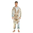 thumbnail image 2 of Bunny Easter Eggs Rabbit Adult Onesie Pajamas Slim Fit Christmas One Piece Suit Pjs for Women and Men Hooded Zipper, 2 of 7