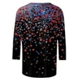 thumbnail image 4 of Xdegoge Items at4th of July Shirts Women Xl Crewneck Womens 3/4 Length Sleeve Tops Flag Shirts Graphic Tees Plus Size Tops Clothes In Store Camisas De Mujer En oferta, 4 of 5