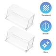 thumbnail image 3 of Raindrops 6Pcs Transparent Plastic Square Business Card Holder for Desktop Organization Card Display 4.1x1.8x1.8in, 3 of 8
