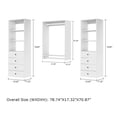 thumbnail image 4 of ModMakers Modular Closet System With 8 Drawers, Wood Closet Organizer and Storage System w/ 6 Shelves, White, 4 of 7