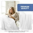 thumbnail image 3 of Linteum Textile 100% Cotton Leno Weave Blanket (White, Twin) 66x90 Inches, 3 of 8