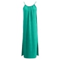 thumbnail image 5 of Girls Backless Cami Dress Sleeveless House Dress Green Girl Flowy Dress Maxi Sundress Cute Summer Dress, 5 of 6