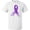 AA-White, variant on Inktastic Alzheimer's Awareness Purple Ribbon Made of Heart T-Shirt