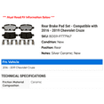 thumbnail image 2 of Rear Brake Pad Set - Compatible with 2016 - 2019 Chevy Cruze 2017 2018, 2 of 2