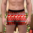 thumbnail image 2 of Mens Christmas Underwear Hilarious No Fly Christmas Themed Shorts Snowman Reindeer Graphic Holiday Shorts Men's Fashion, B10 Red, Size XXXL, 2 of 6