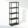 thumbnail image 4 of Furinno Turn-N-Tube 5-Tier Multipurpose Compact Display Rack, Shelving Unit, Bookcase, Espresso/Black, 4 of 6