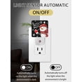thumbnail image 2 of Christmas Night Lights Auto Sensor Snowman with Red Hat Plug-in LED Nightlights Dusk to Dawn for Living Room, Bedroom, Bathroom, Hallway, Stairways Xmas Wall Decor, White Snowflake Black Night Light, 2 of 9