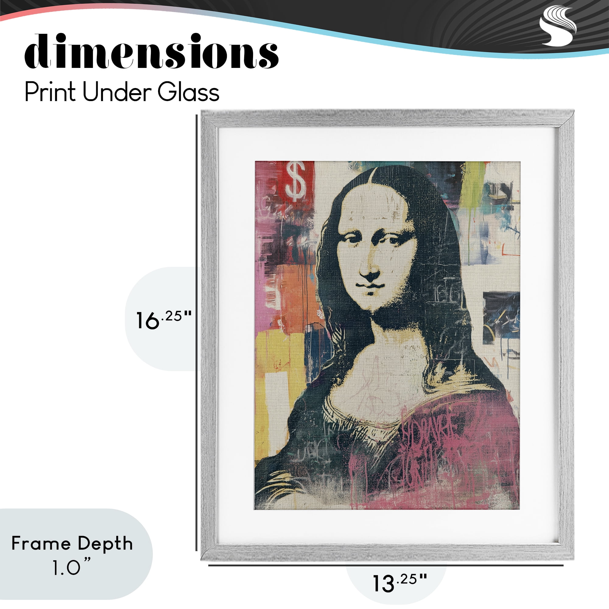 Stupell Industries Urban Renaissance Portrait Gray Framed Print Under Glass, design by Svetlana Aleynikova