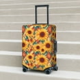 thumbnail image 4 of Cauagu Diamond Bohemian Sunflower Print Travel Luggage Cover,Travel Dust-proof Suitcase Cover Softside Suitcase Protector for 18-32inch,Not Included Suitcase, 4 of 8