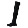 thumbnail image 2 of Wavsuf Boots for Women Over-the-Knee Winter with Zipper Slip Resistant Oversized Flock Black Shoes Size 43, 2 of 5