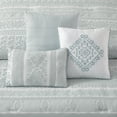 thumbnail image 5 of LANCO MODERN LIFESTYLE 7 Piece Queen Comforter Set, Light Green, Elegant Jacquard with Patchwork, Stylish and Cozy Bedding Collection, Premium Bedding Set with Bedskirt, Shams and Pillows, 5 of 7