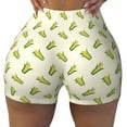 thumbnail image 2 of Daiia Corn Pattern Women's Workout Shorts Biker Shorts - High Waisted Workout Spandex Tummy Control Gym Running Yoga Shorts-X-Large, 2 of 8