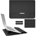 thumbnail image 1 of Laptop Sleeve Case Laptop Three in one Bracket Inner Bushing with Stand Function compatible 13-14inch with All laptops and Tablets Innovative Materials Soft PU Leather(Black), 1 of 6