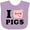 Lavender, variant on Inktastic I Love Pigs Boys or Girls Baby Bib