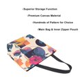 thumbnail image 3 of FORMRS Womens Canvas Tote Bag with Zipper Inner Pocket Shoulder Handbag, Flowers Pattern Style, 3 of 7