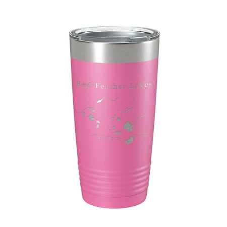 

Red Feather Lakes Map Tumbler Travel Mug Insulated Laser Engraved Coffee Cup Colorado 20 oz Pink