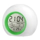 thumbnail image 2 of Reloj despertador LED Jumpingount digital colorido verde con luz nocturna y visualización de temperatura, 2 of 2